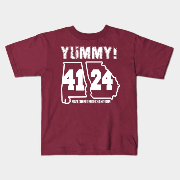 YUMMY ALABAMA GEORGIA 2021 Kids T-Shirt by thedeuce